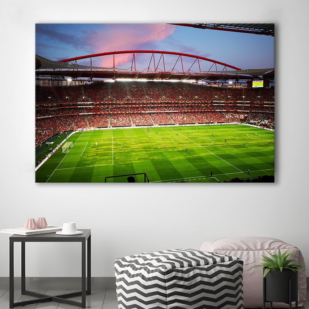 Sport Lisboa e Benfica, Stadium Canvas, Sport Art, Gift for him, Man Cave Decor, Art Print, Canvas Print Wall Art
