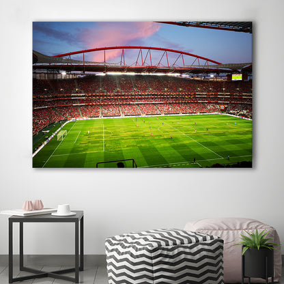 Sport Lisboa e Benfica, Stadium Canvas, Sport Art, Gift for him, Man Cave Decor, Art Print, Canvas Print Wall Art