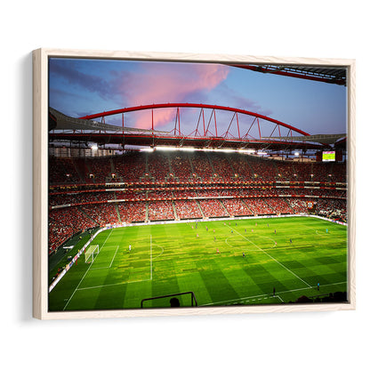 Sport Lisboa e Benfica, Stadium Canvas, Sport Art, Framed Canvas Print Wall Art, Floating Frame