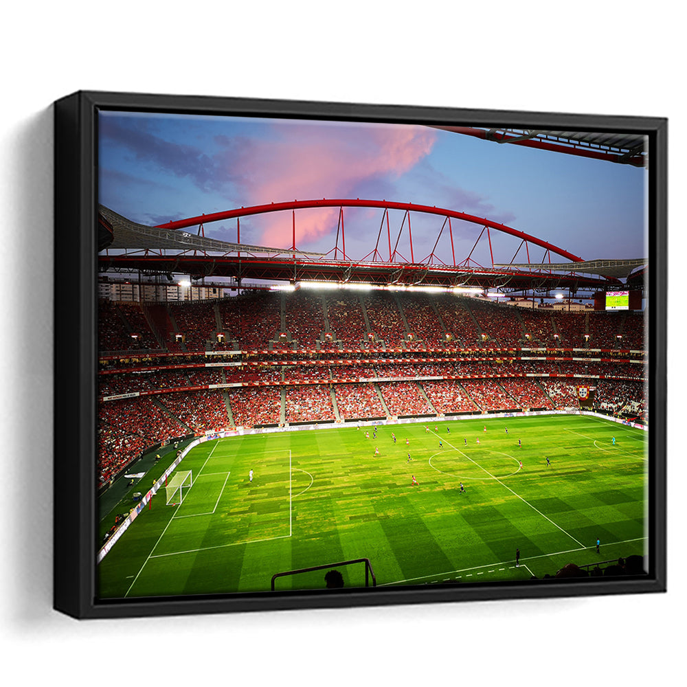 Sport Lisboa e Benfica, Stadium Canvas, Sport Art, Framed Canvas Print Wall Art, Floating Frame