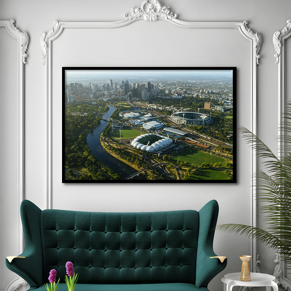 Sports Melbourne Cricket Ground, Stadium Canvas, Sport Art, Gift for him, Framed Art Print Wall Decor, Picture Framed