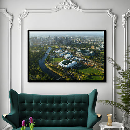 Sports Melbourne Cricket Ground, Stadium Canvas, Sport Art, Gift for him, Framed Art Print Wall Decor, Picture Framed