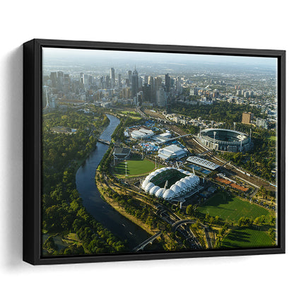 Sports Melbourne Cricket Ground, Stadium Canvas, Sport Art, Framed Canvas Print Wall Art, Floating Frame