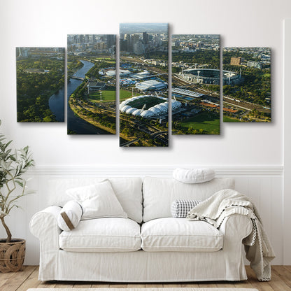 Sports Melbourne Cricket Ground, Stadium Canvas, Sport Art, Gift for him, 5 Panel, Large Canvas, Canvas Print Wall Art