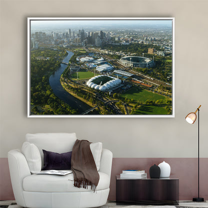 Sports Melbourne Cricket Ground, Stadium Canvas, Sport Art, Framed Canvas Print Wall Art, Floating Frame