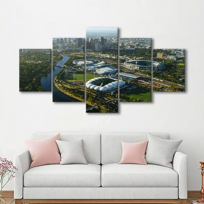 Sports Melbourne Cricket Ground, Stadium Canvas, Sport Art, Gift for him, 5 Panel, Large Canvas, Canvas Print Wall Art