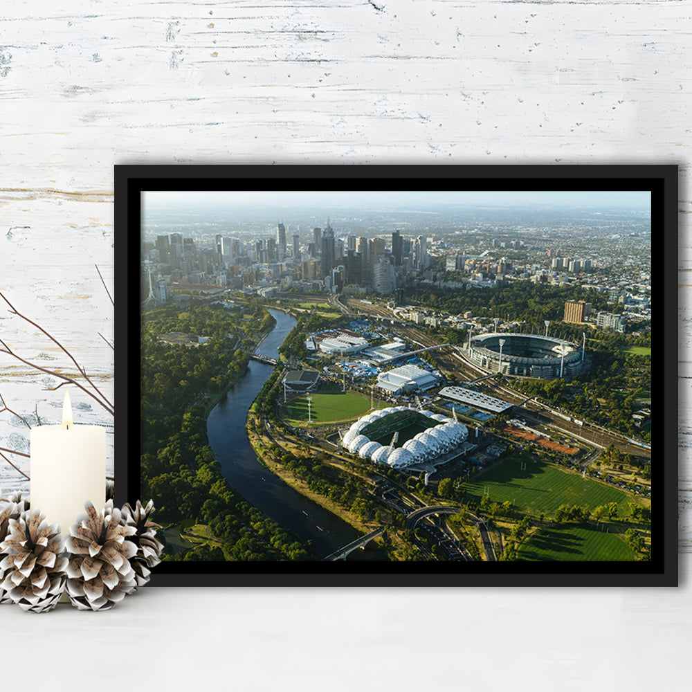 Sports Melbourne Cricket Ground, Stadium Canvas, Sport Art, Framed Canvas Print Wall Art, Floating Frame