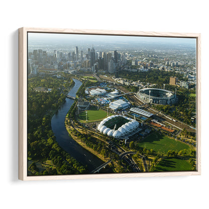 Sports Melbourne Cricket Ground, Stadium Canvas, Sport Art, Framed Canvas Print Wall Art, Floating Frame