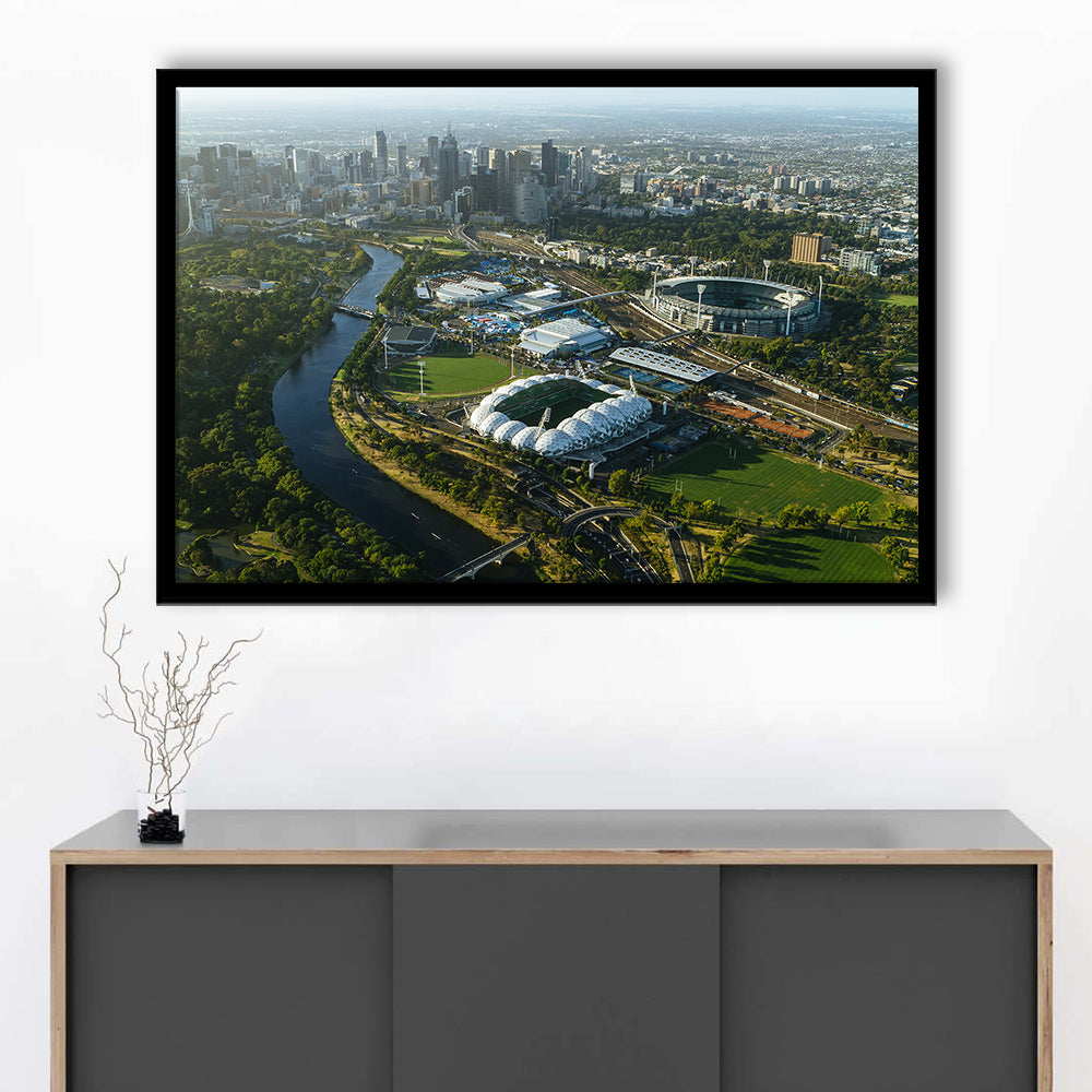 Sports Melbourne Cricket Ground, Stadium Canvas, Sport Art, Gift for him, Framed Art Print Wall Decor, Picture Framed