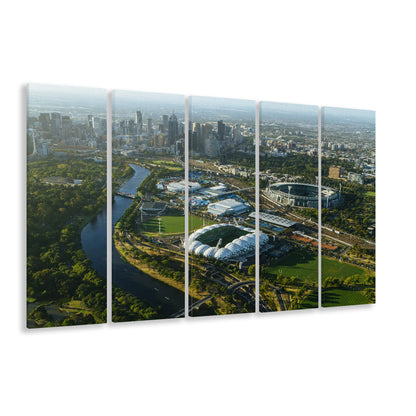 Sports Melbourne Cricket Ground, Stadium Canvas, Sport Art, 5 Panel B, Extra Large Canvas, Canvas Print Wall Art