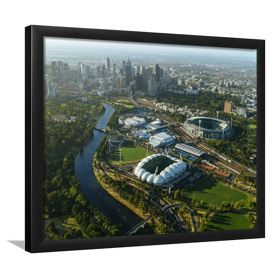 Sports Melbourne Cricket Ground, Stadium Canvas, Sport Art, Gift for him, Framed Art Print Wall Decor, Picture Framed