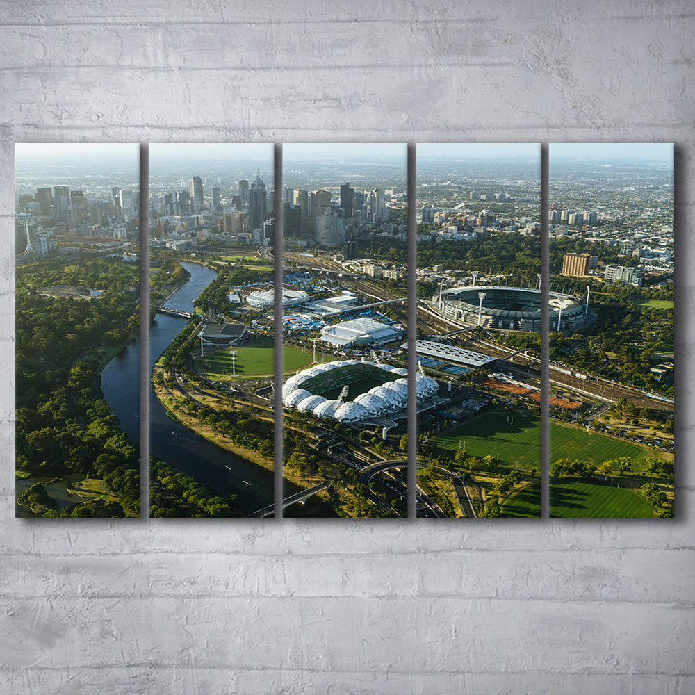 Sports Melbourne Cricket Ground, Stadium Canvas, Sport Art, 5 Panel B, Extra Large Canvas, Canvas Print Wall Art
