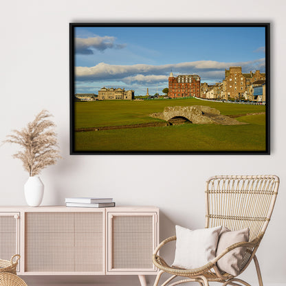 St Andrews Golf Club,Old Course Hole 18, St Andrews, Scotland, Floating Framed Canvas Print Wall Art