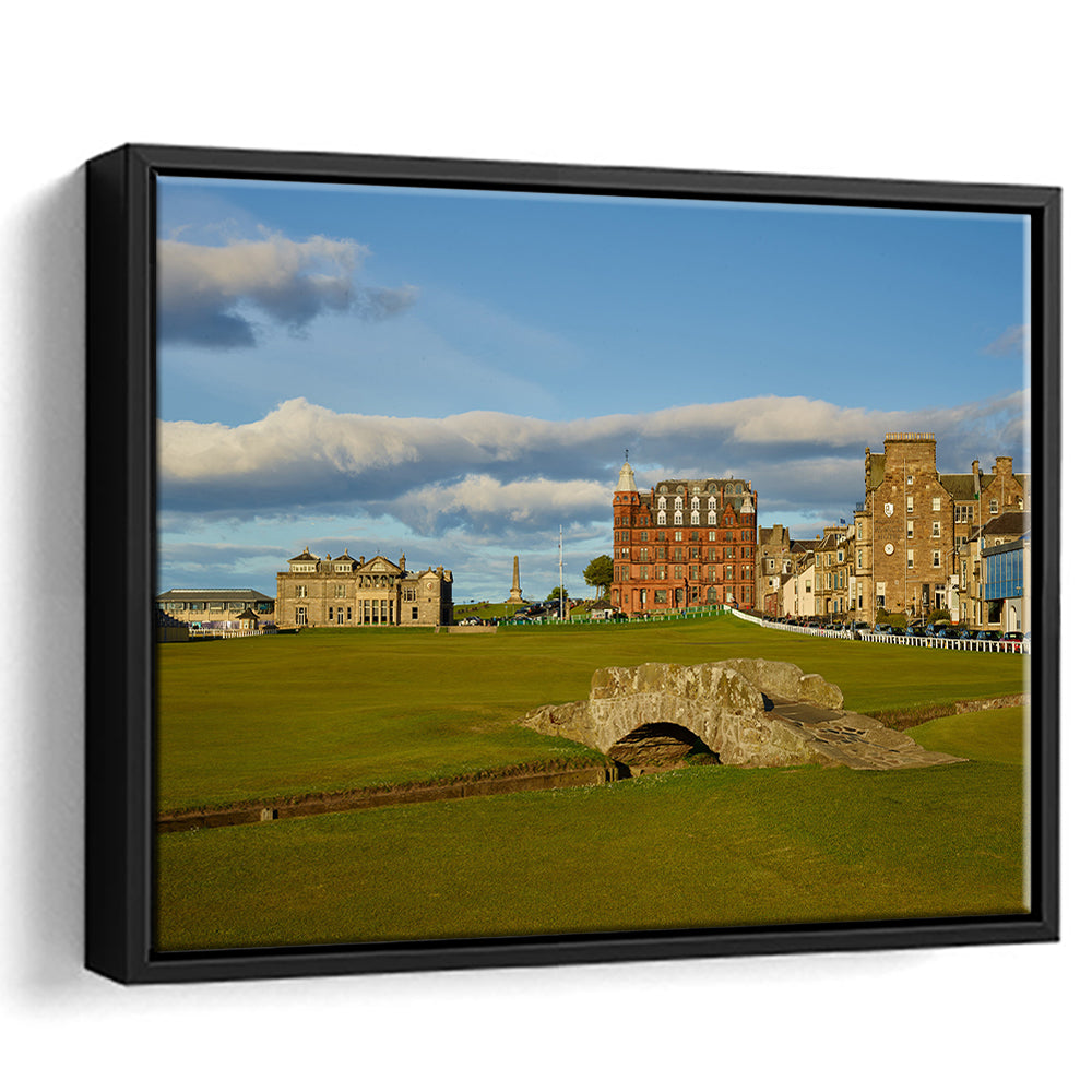 St Andrews Golf Club,Old Course Hole 18, St Andrews, Scotland, Floating Framed Canvas Print Wall Art