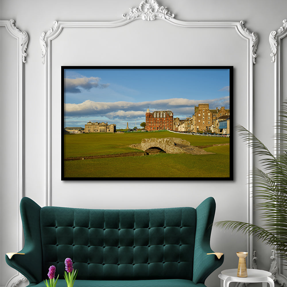 St Andrews Golf Club,Old Course Hole 18, St Andrews, Scotland, Framed Art Print Wall Decor, Picture Framed