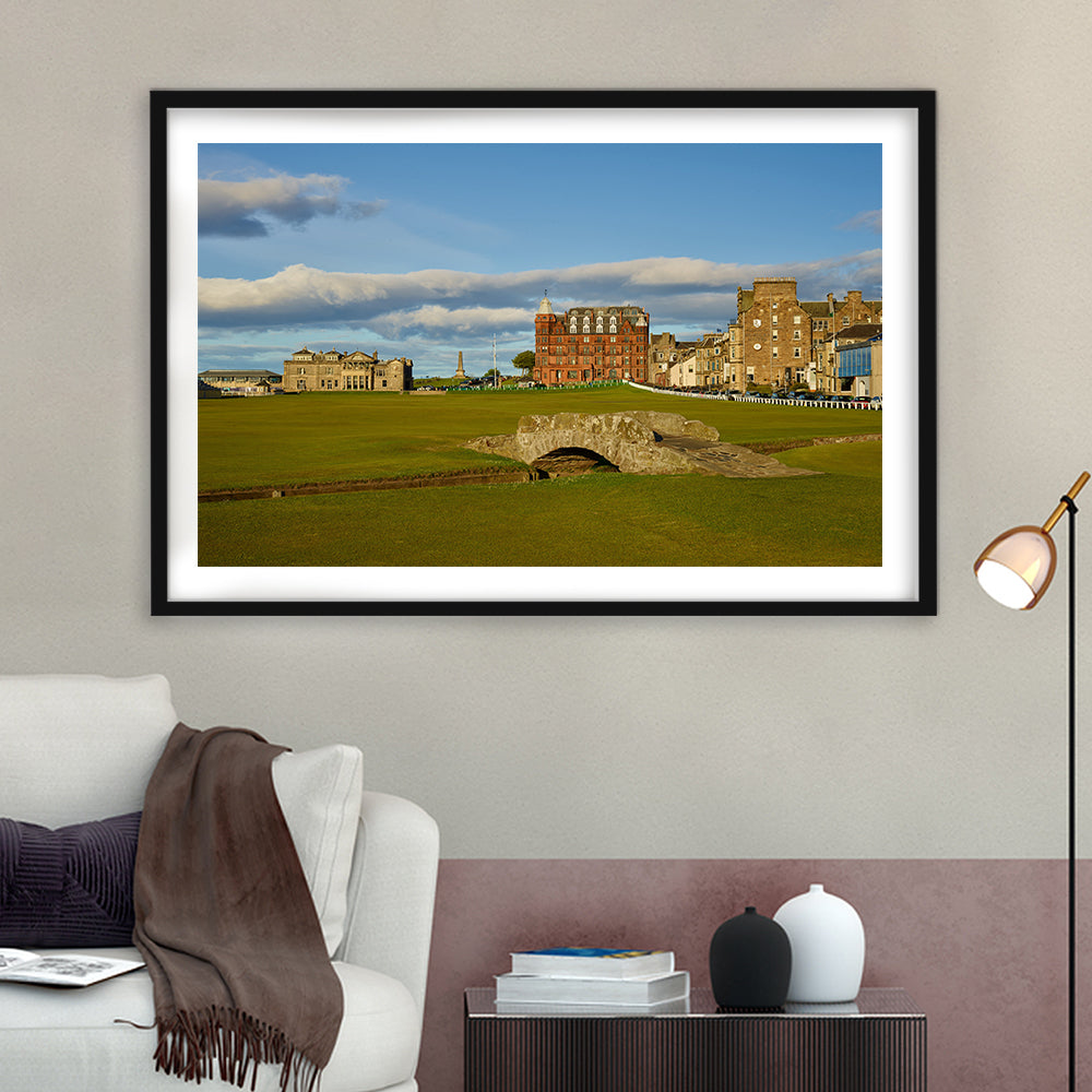 St Andrews Golf Club,Old Course Hole 18, St Andrews, Scotland, Goft Art Print, Framed Art Print White Border Wall Decor