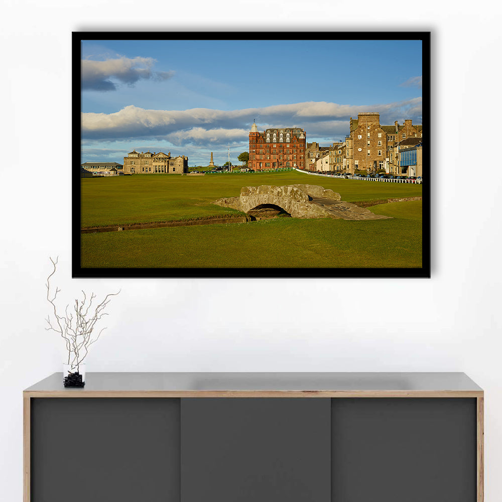 St Andrews Golf Club,Old Course Hole 18, St Andrews, Scotland, Framed Art Print Wall Decor, Picture Framed