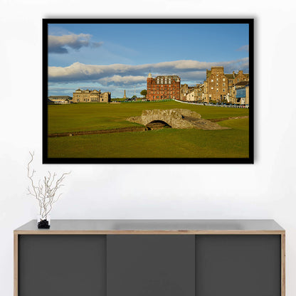 St Andrews Golf Club,Old Course Hole 18, St Andrews, Scotland, Framed Art Print Wall Decor, Picture Framed