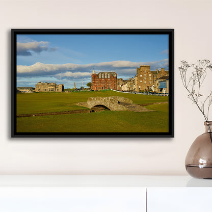 St Andrews Golf Club,Old Course Hole 18, St Andrews, Scotland, Floating Framed Canvas Print Wall Art
