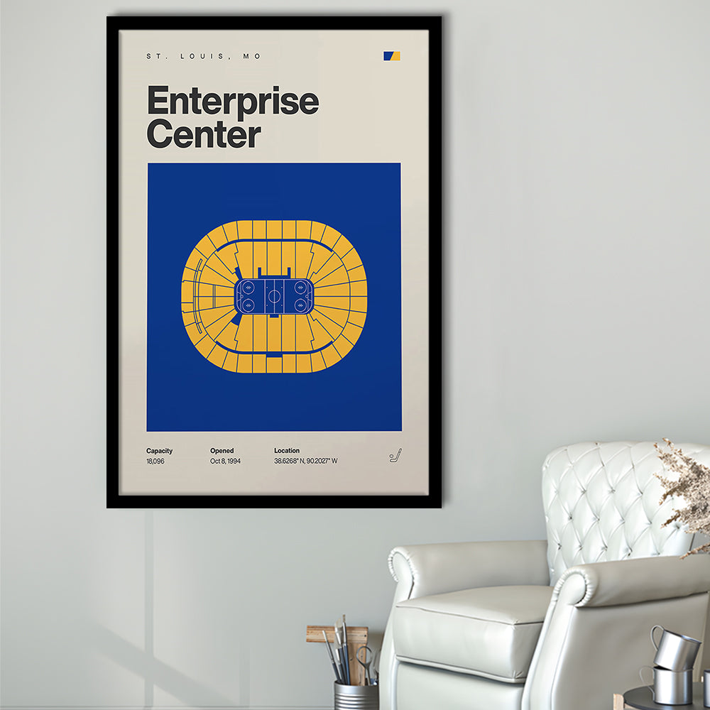 St. Louis Blues Stadium Print, Enterprise Center Stadium Print, Gifts for him, Sport Art, Framed Art Print Wall Decor