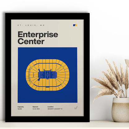 St. Louis Blues Stadium Print, Enterprise Center Stadium Print, Gifts for him, Sport Art, Framed Art Print Wall Decor