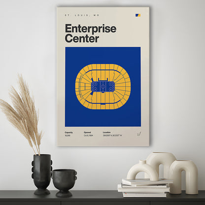 St. Louis Blues Stadium Print, Enterprise Center Stadium Print, Fan Gifts, Sport Art, Canvas Print Wall Art