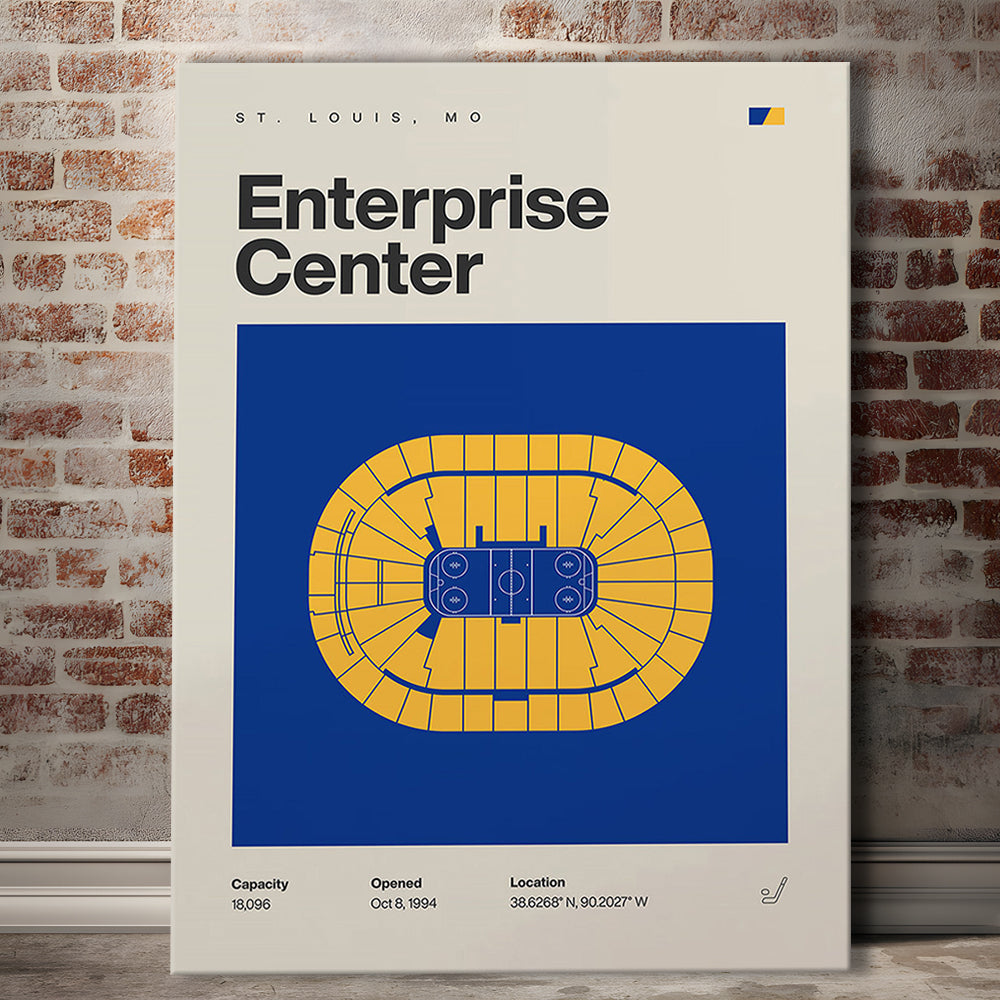 St. Louis Blues Stadium Print, Enterprise Center Stadium Print, Fan Gifts, Sport Art, Canvas Print Wall Art