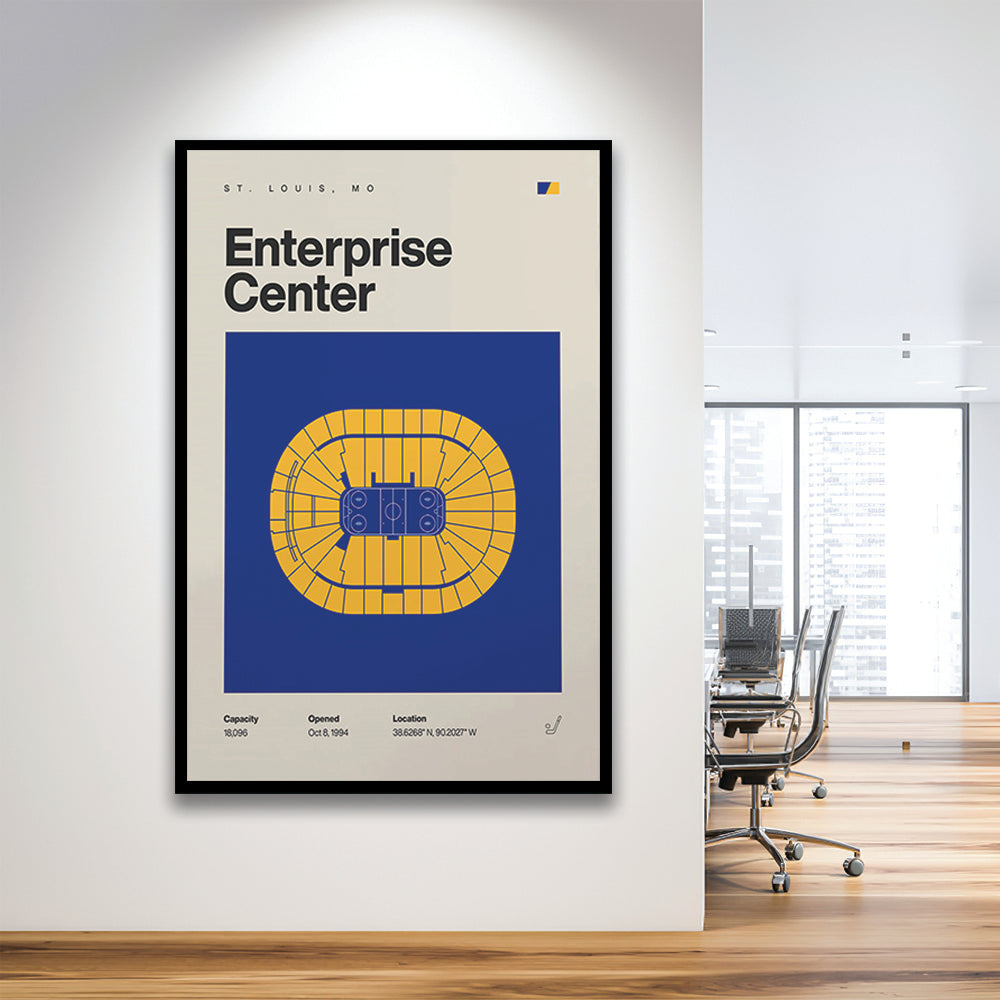 St. Louis Blues Stadium Print, Enterprise Center Stadium Print, Gifts for him, Sport Art, Framed Art Print Wall Decor
