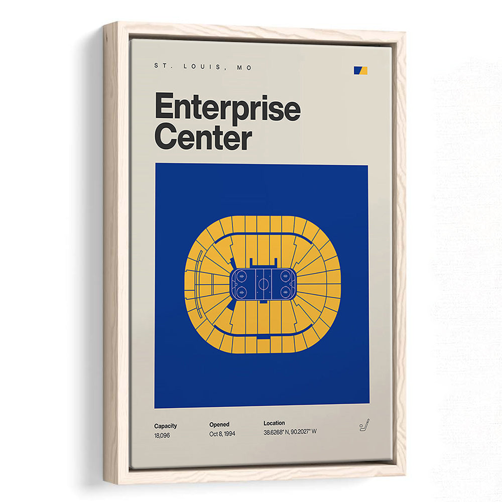 St. Louis Blues Stadium Print, Enterprise Center Stadium Print, Man Cave Gift, Floating Framed Canvas Print Wall Art