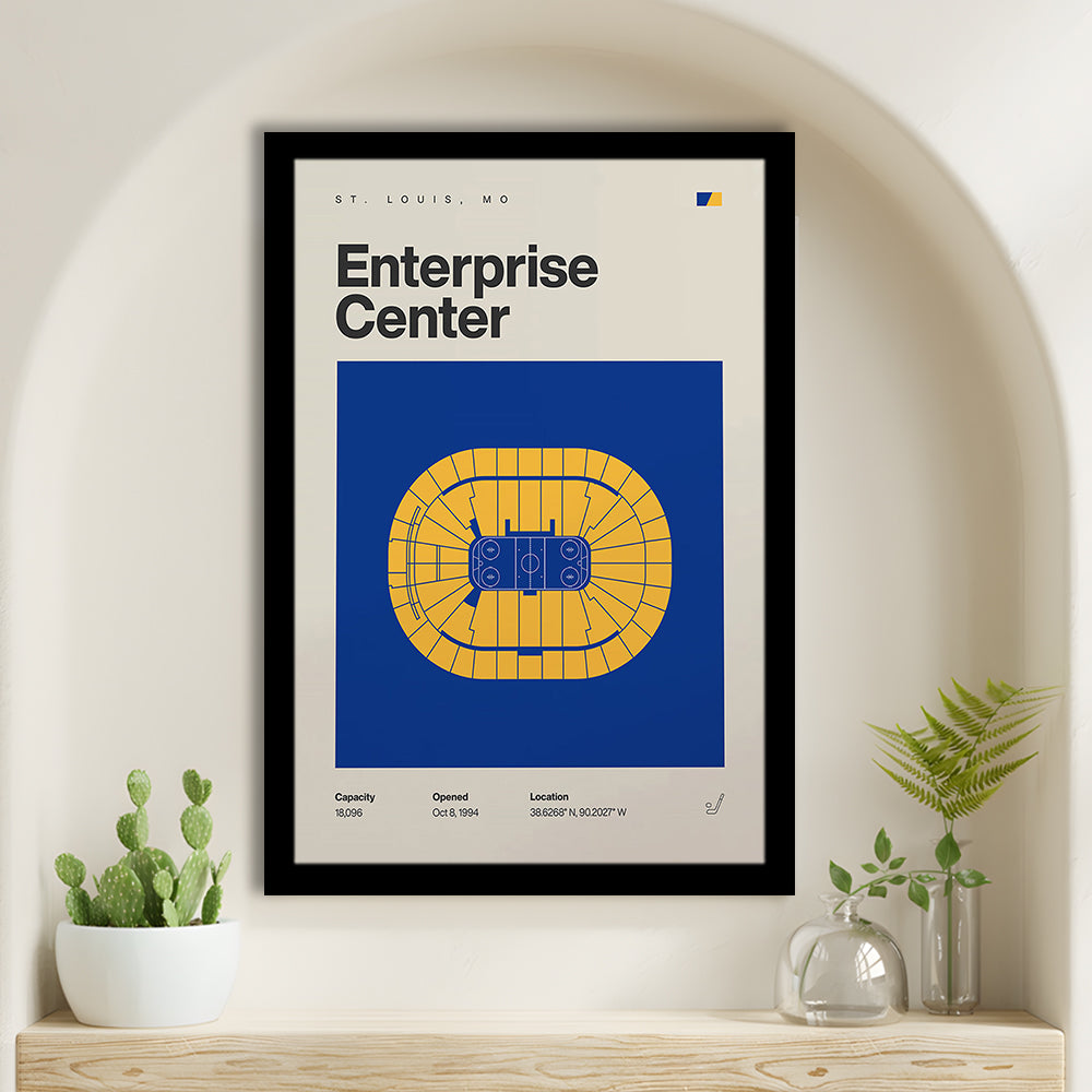 St. Louis Blues Stadium Print, Enterprise Center Stadium Print, Gifts for him, Sport Art, Framed Art Print Wall Decor
