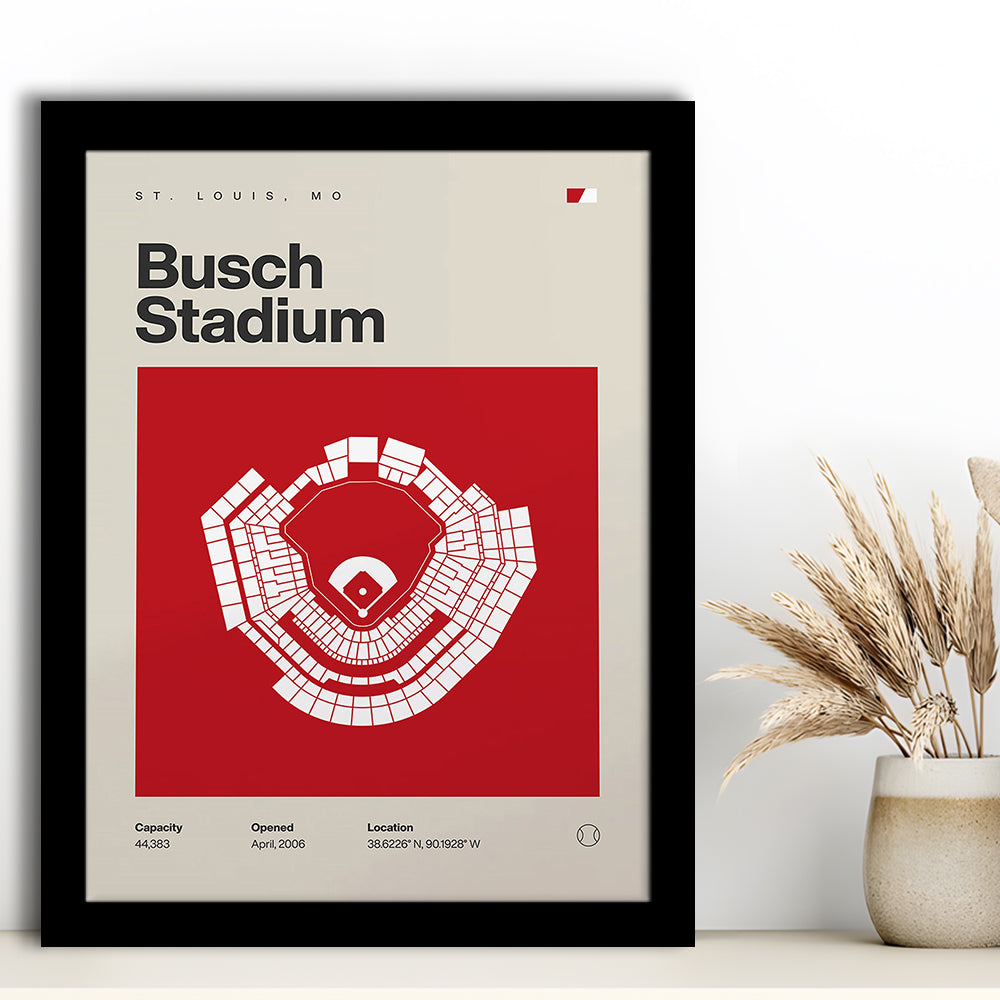 St. Louis Cardinals Stadium Print, Busch Stadium Print, Gifts for him, Sport Art, Framed Art Print Wall Decor
