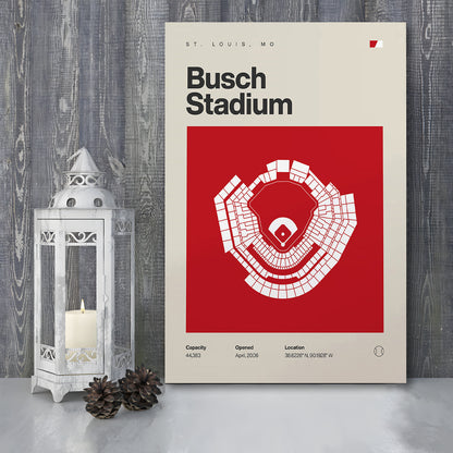 St. Louis Cardinals Stadium Print, Busch Stadium Print, Fan Gifts, Sport Art, Canvas Print Wall Art