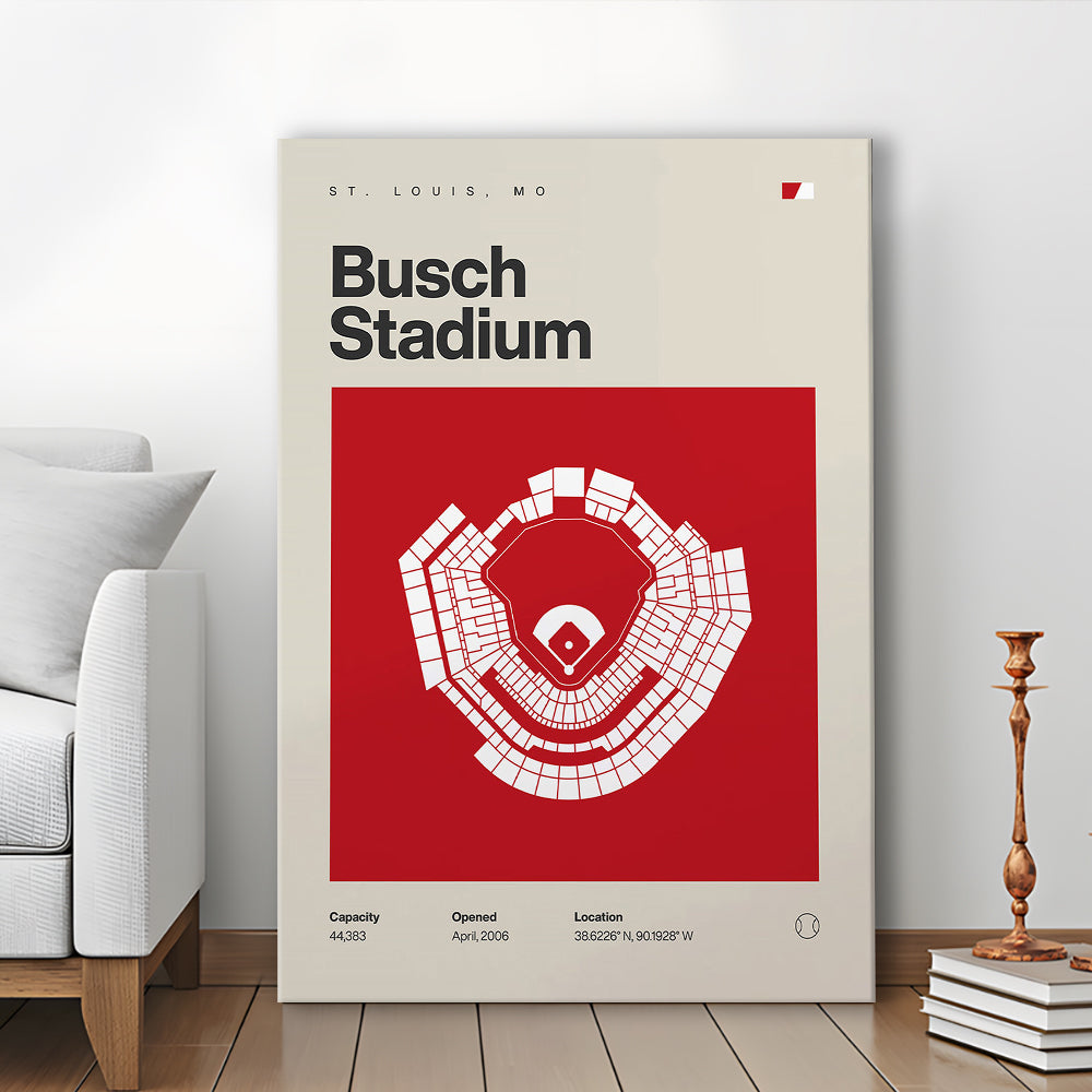 St. Louis Cardinals Stadium Print, Busch Stadium Print, Fan Gifts, Sport Art, Canvas Print Wall Art