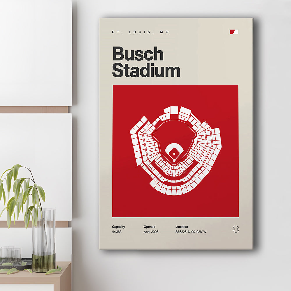St. Louis Cardinals Stadium Print, Busch Stadium Print, Fan Gifts, Sport Art, Canvas Print Wall Art
