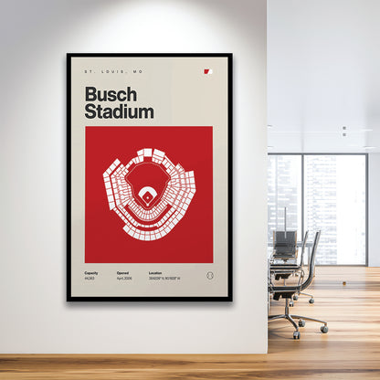 St. Louis Cardinals Stadium Print, Busch Stadium Print, Gifts for him, Sport Art, Framed Art Print Wall Decor
