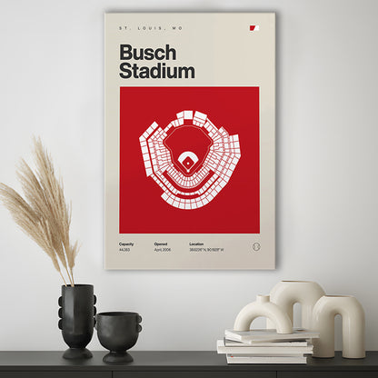 St. Louis Cardinals Stadium Print, Busch Stadium Print, Fan Gifts, Sport Art, Canvas Print Wall Art