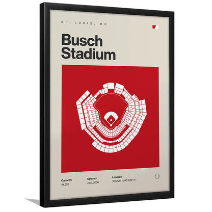 St. Louis Cardinals Stadium Print, Busch Stadium Print, Gifts for him, Sport Art, Framed Art Print Wall Decor