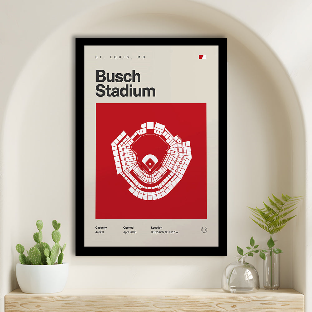 St. Louis Cardinals Stadium Print, Busch Stadium Print, Gifts for him, Sport Art, Framed Art Print Wall Decor