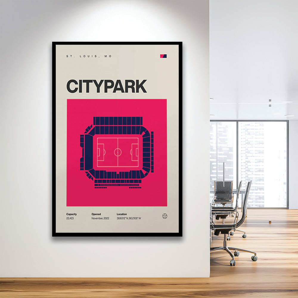 St. Louis City SC Stadium Print, CITYPARK Stadium Soccer Print, Gifts for him, Sport Art, Framed Art Print Wall Decor