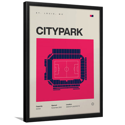 St. Louis City SC Stadium Print, CITYPARK Stadium Soccer Print, Gifts for him, Sport Art, Framed Art Print Wall Decor