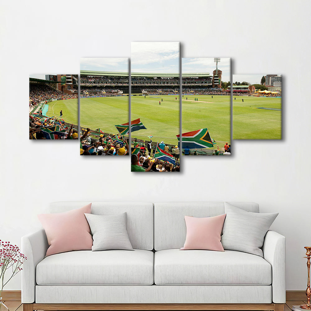 St George's Park Cricket Ground, Stadium Canvas, Sport Art, Gift for him, 5 Panel, Large Canvas, Canvas Print Wall Art