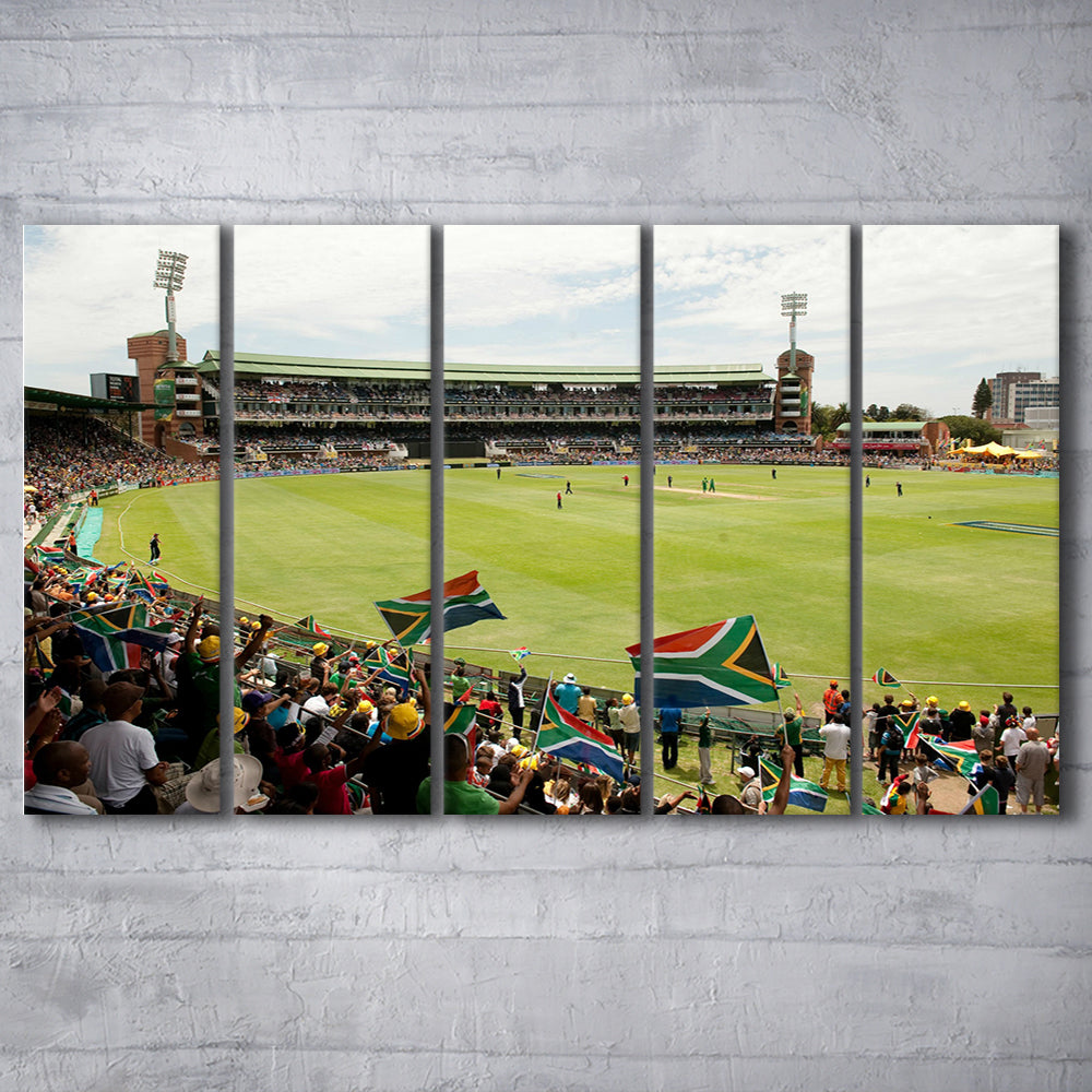 St George's Park Cricket Ground, Stadium Canvas, Sport Art, 5 Panel B, Extra Large Canvas, Canvas Print Wall Art