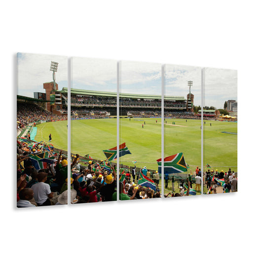 St George's Park Cricket Ground, Stadium Canvas, Sport Art, 5 Panel B, Extra Large Canvas, Canvas Print Wall Art