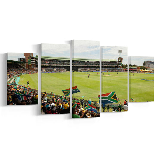 St George's Park Cricket Ground, Stadium Canvas, Sport Art, Gift for him, 5 Panel, Large Canvas, Canvas Print Wall Art