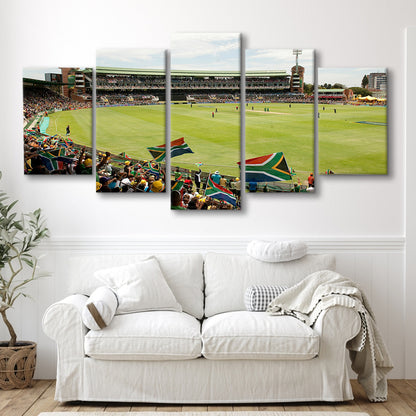 St George's Park Cricket Ground, Stadium Canvas, Sport Art, Gift for him, 5 Panel, Large Canvas, Canvas Print Wall Art