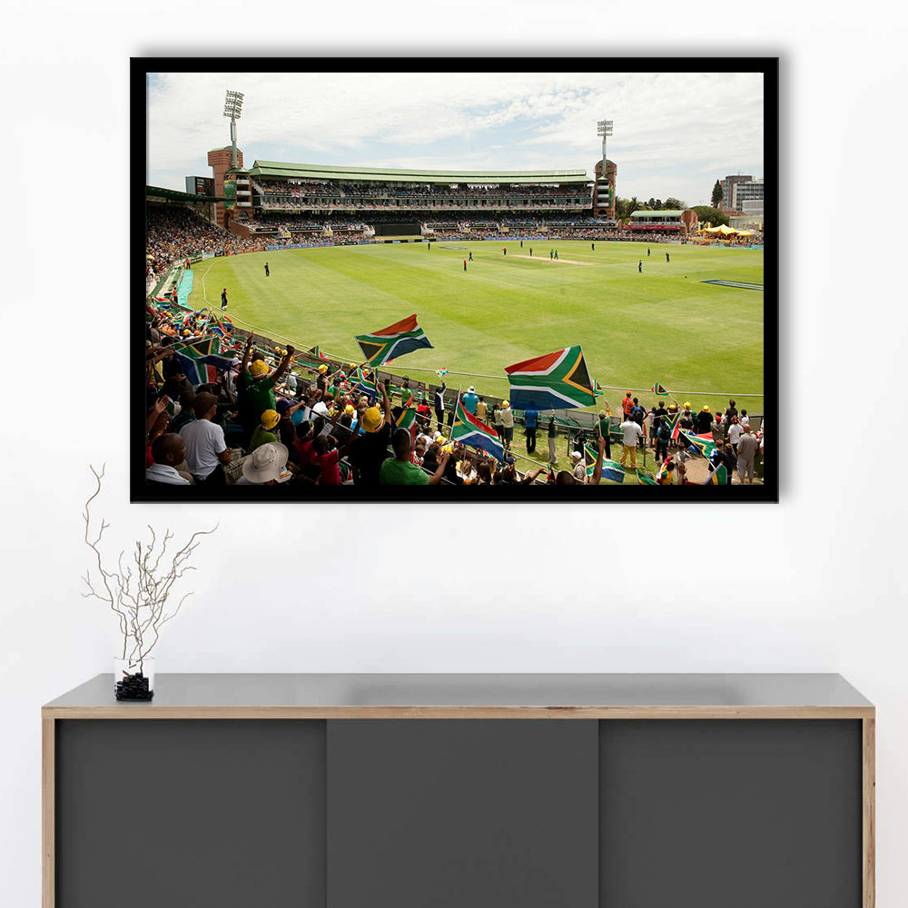 St George's Park Cricket Ground, Stadium Canvas, Sport Art, Gift for him, Framed Art Print Wall Decor, Picture Framed