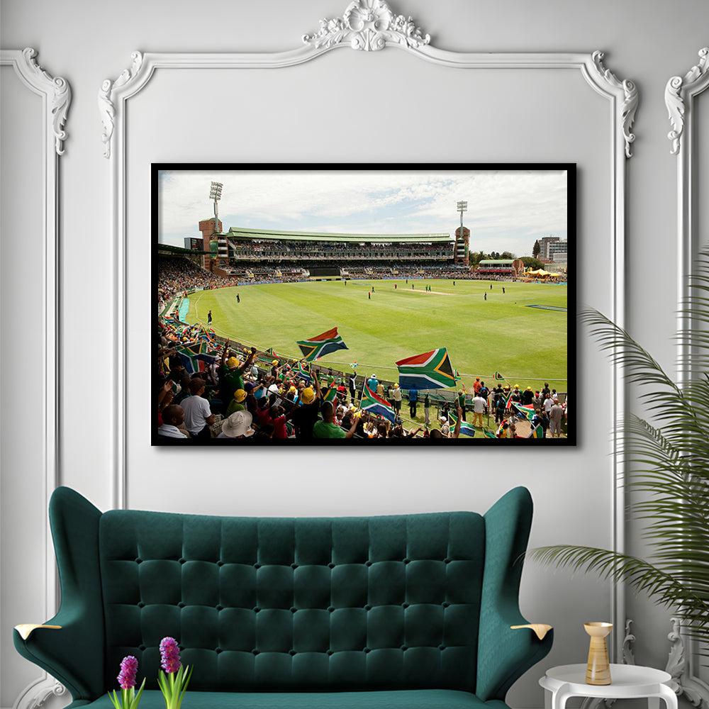 St George's Park Cricket Ground, Stadium Canvas, Sport Art, Gift for him, Framed Art Print Wall Decor, Picture Framed