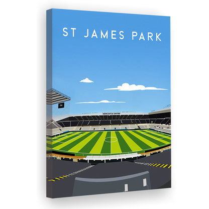 St James' Park Stadium, Newcastle Football Stadium Wall Art Print, Soccer Decor, Canvas Prints Wall Art, Man Cave Decor