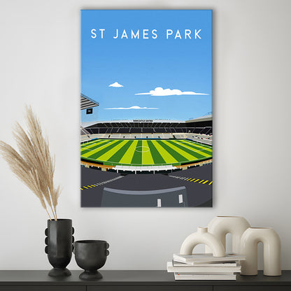 St James' Park Stadium, Newcastle Football Stadium Wall Art Print, Soccer Decor, Canvas Prints Wall Art, Man Cave Decor
