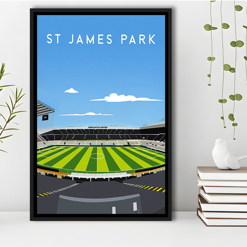 St James' Park Stadium, Newcastle Football Stadium Wall Art Print, Soccer Decor, Framed Canvas Prints Wall Art